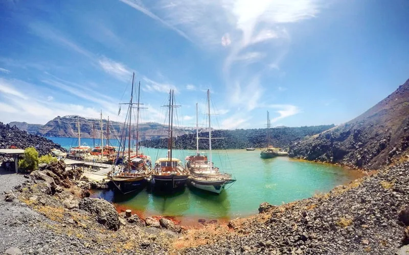 Nea Kameni Santorini Nerede